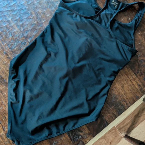 Rad Swim Jenna Black Racerback One-Piece Swimsuit with Front Zipper - Picture 2 of 3